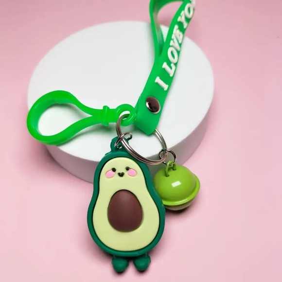 Avocado Key Ring w Strap - Picture 4 of 5